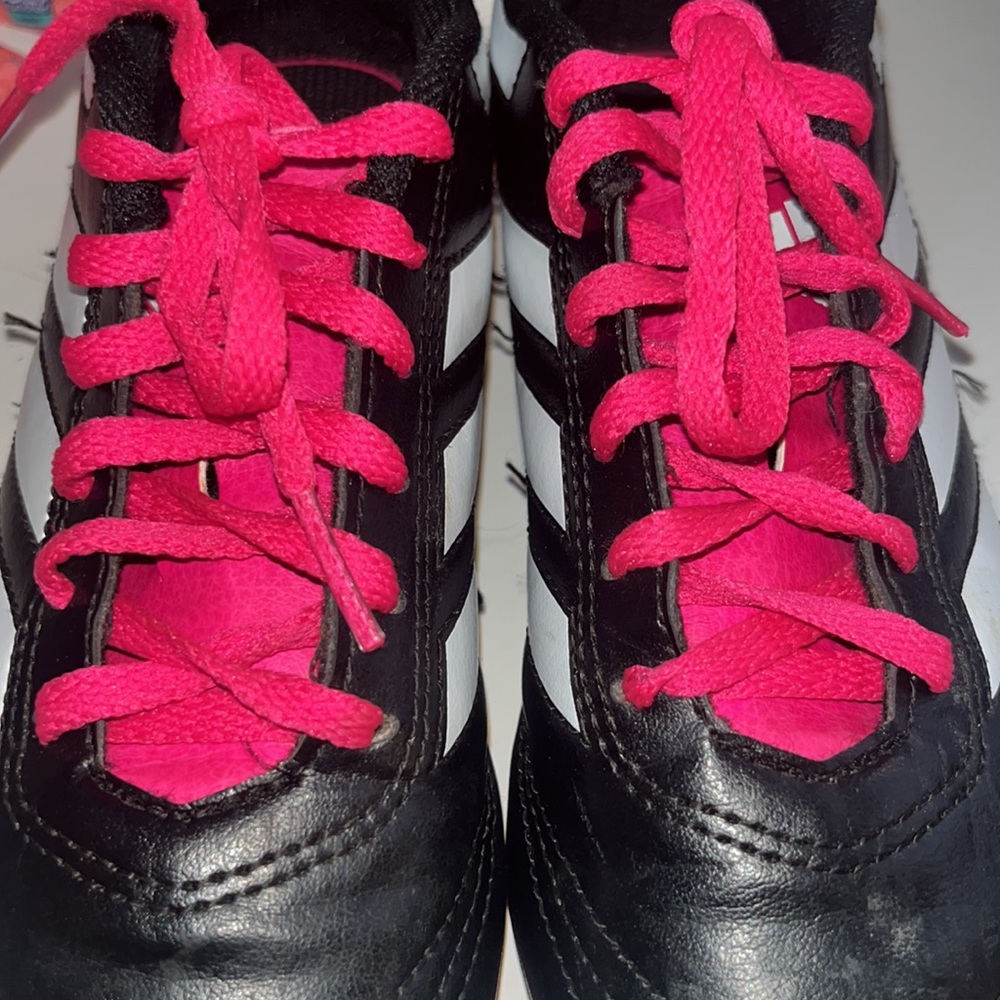 Pink adidas cleats size 3